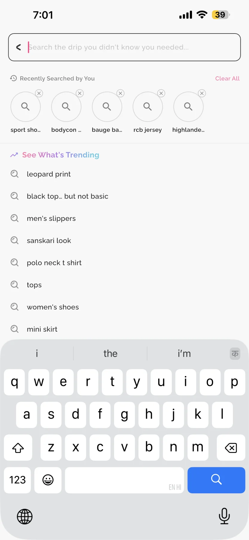 Klydo search history and trending suggestions